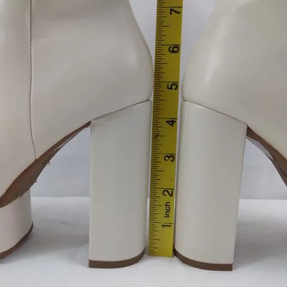 Forever 21 Boots 70s Go Go Style White Retro Women's Size 5.5 - Picture 13 of 13